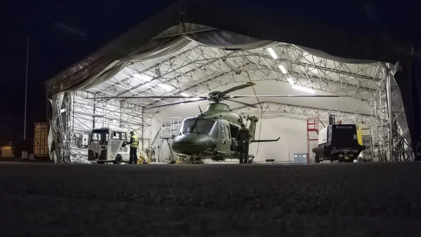 Modern air ambulance hangar Ireland facility located at Custume Barracks in Athlone