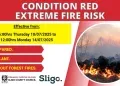 County Sligo Under Extreme Fire Risk Warning Until Monday