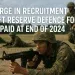 Surge in Recruitment Left Reserve Defense Forces Without Pay Funds in 2024