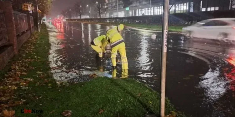 ireland storm claudia floods 18 wexford properties; 2,000 customers without power