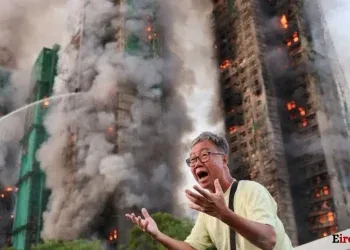 tragic blaze engulfs hong kong high rise four dead, others trapped