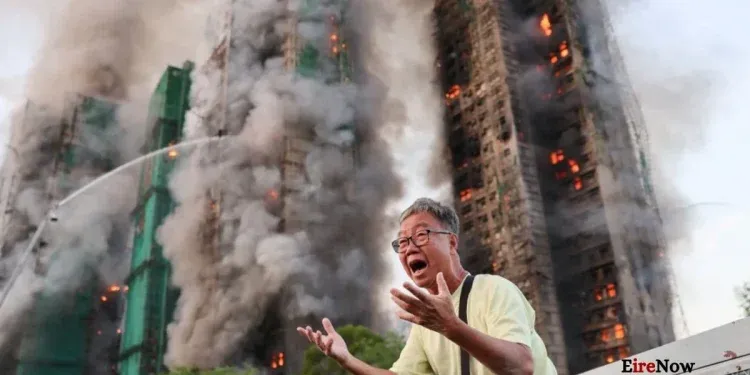 tragic blaze engulfs hong kong high rise four dead, others trapped