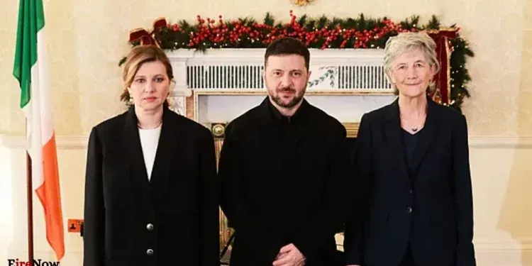 zelenskyy meets president; taoiseach announces €125m support for ukraine