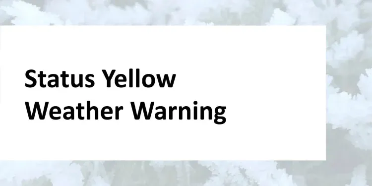 status yellow weather warning
