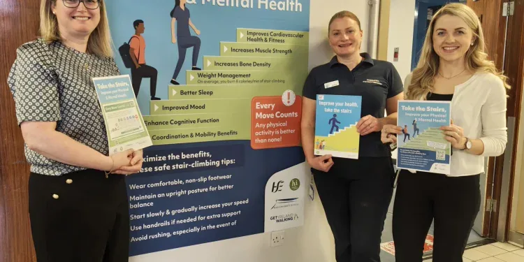 sligo university hospital launches ‘take the stairs’ campaign to boost health and wellbeing