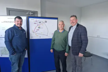Daniel Gallagher, John Burke and Cllr Thomas Healy at the public consultation in Collooney.