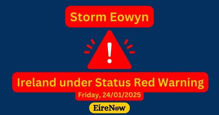 storm eowyn status red warning eire now