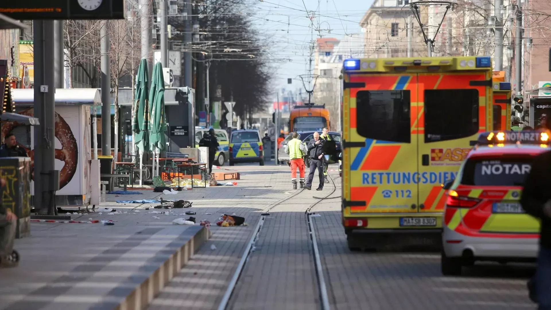 one dead, several injured as suv rams into crowd in mannheim, germany