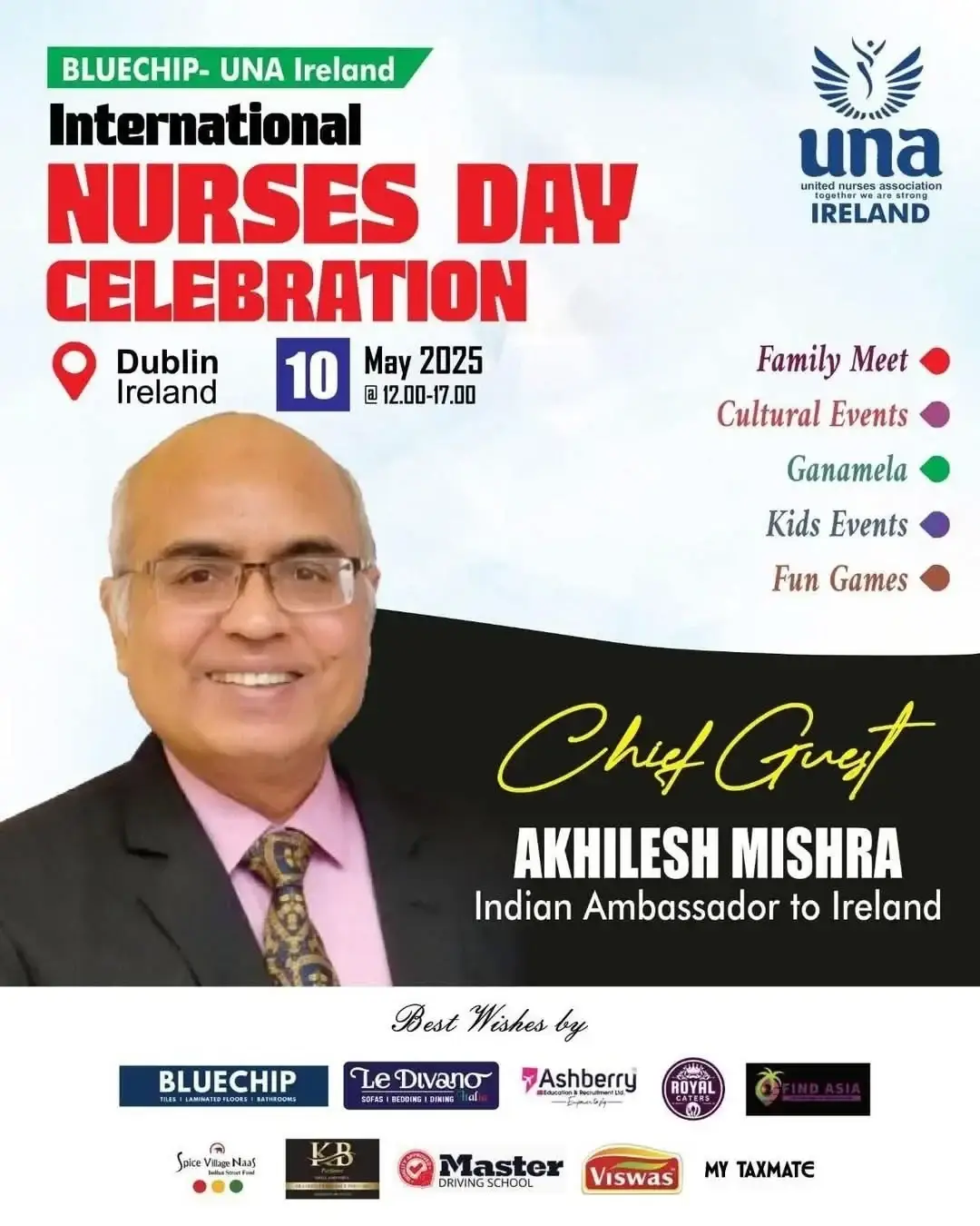 Dublin to Celebrate International Nurses Day with Grand Community Event Hosted by UNA Ireland and Blue Chip