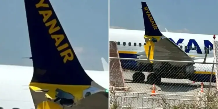 Ryanair Flight FR6080 Suffers Wing Damage After Taxiway Collision at Kalamata Airport