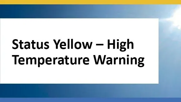 Status Yellow High Temperature Warning
